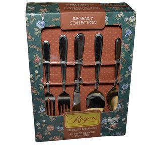 Rogers Regency Flatware Service For 8 New In Box Never Used